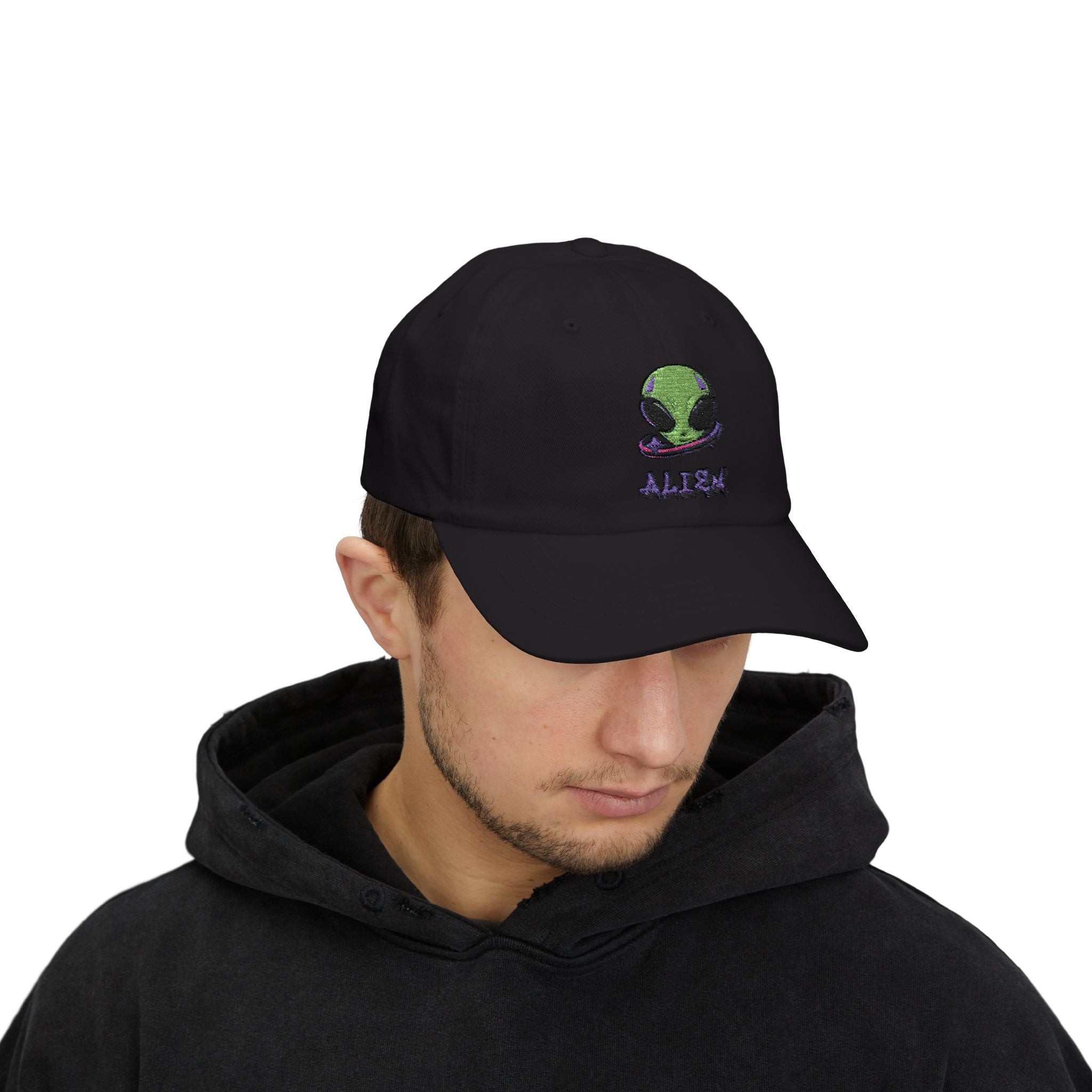 Alien Embroidered Classic Dad Cap - Trendy Casual Hat for Space Lovers