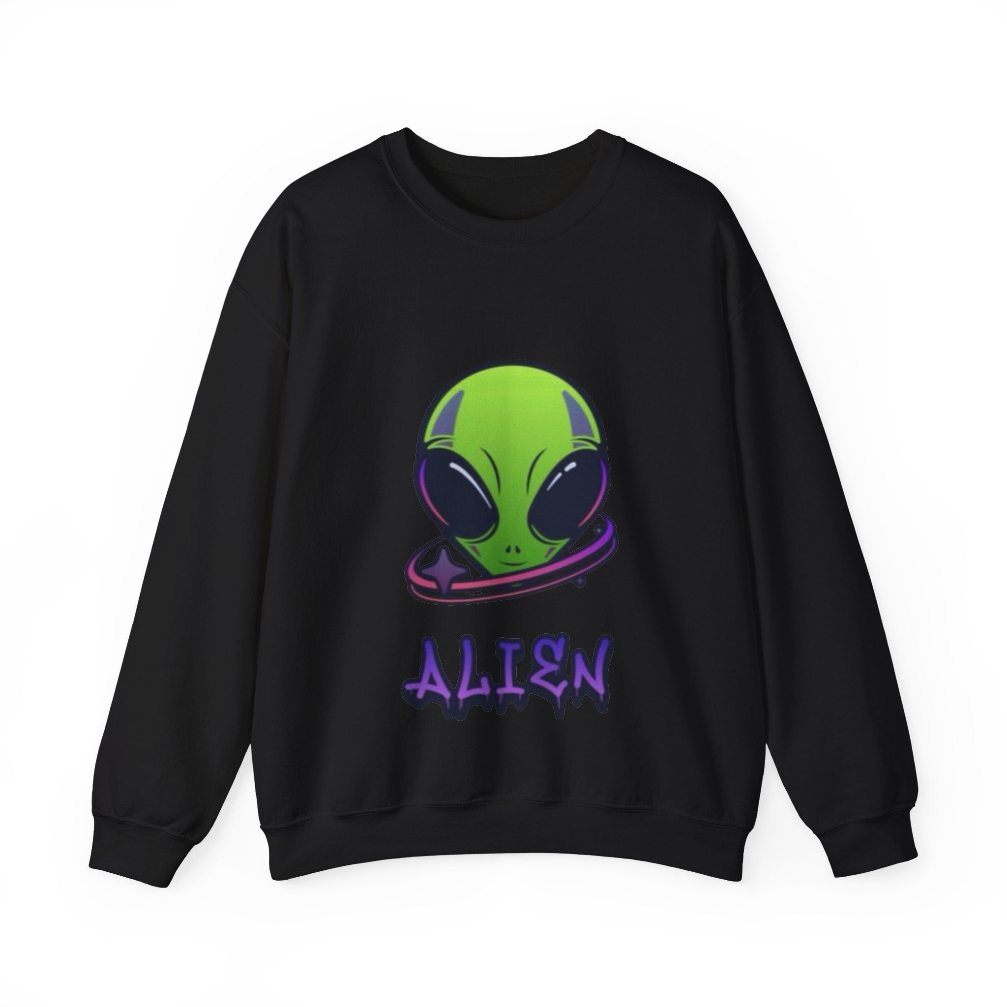 Alien Graphic Sweatshirt | Unisex Alien Crewneck | Fun Outer Space Apparel | Perfect Gift for Science Fiction Lovers, Halloween, Unisex