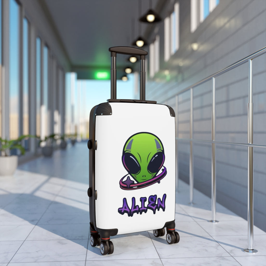 Alien Themed Suitcase, Travel Luggage, Kids' Luggage, Personalized Suitcase, Fun Travel Gear