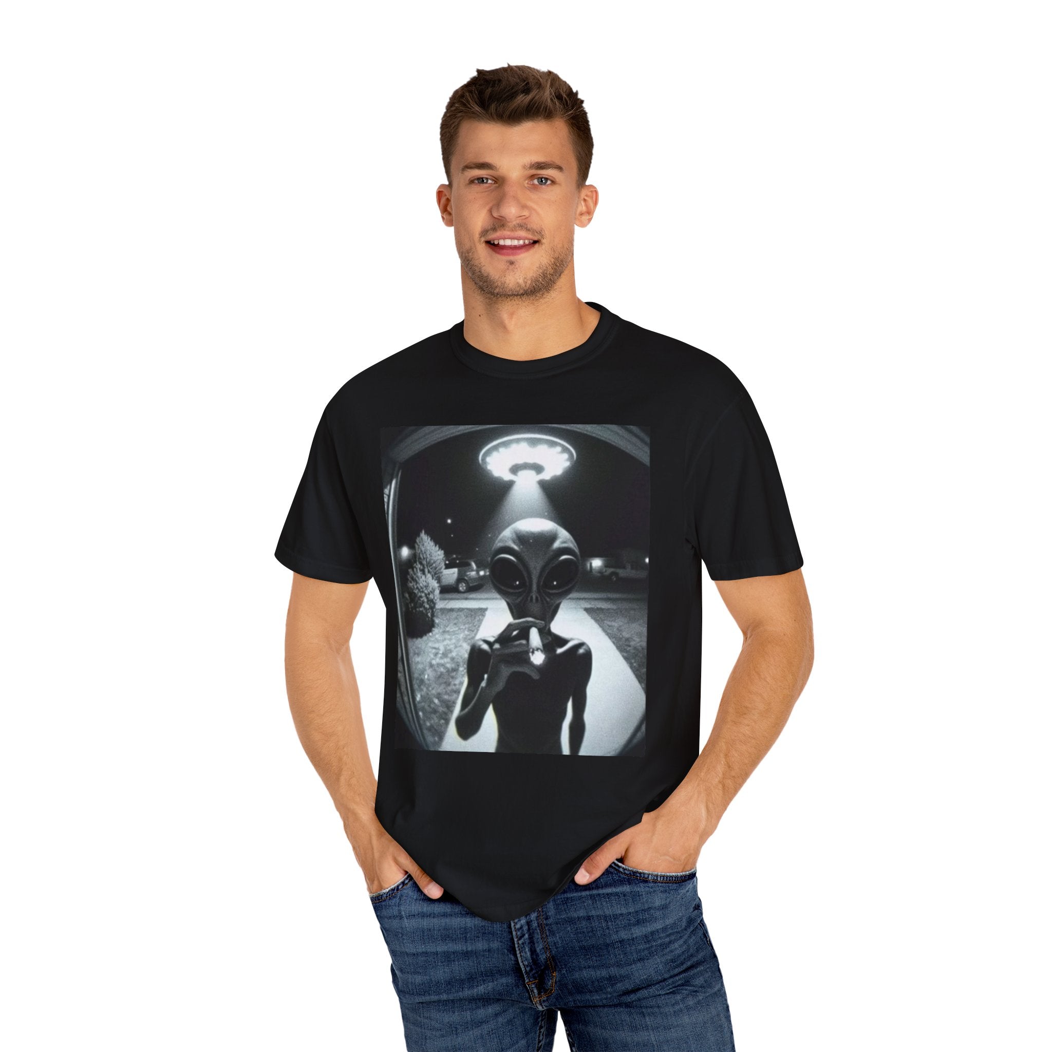 Alien Encounter Unisex Garment-Dyed T-Shirt